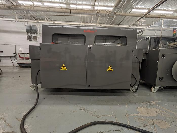 Used Kallfass Universa Servo 500 high speed automatic shrink wrap / with heat tunnel