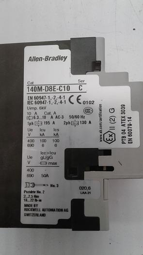 Used Allen-Bradley Class 10 140M-D8E-C10