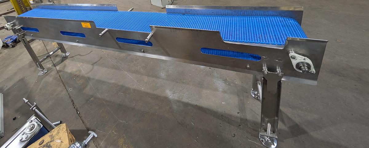 Used stainless steel conveyor 10' long 12" wide