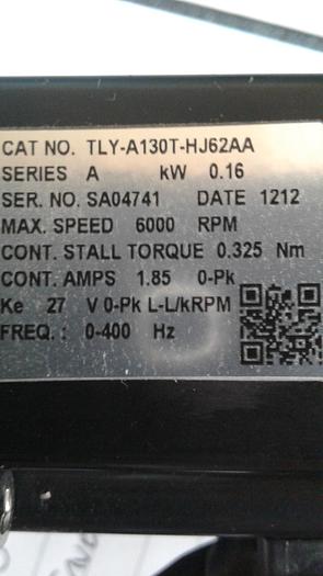 Used Allen-Bradley Inverted Duty AC Servo Motor TLY-A130T-HJ62AA
