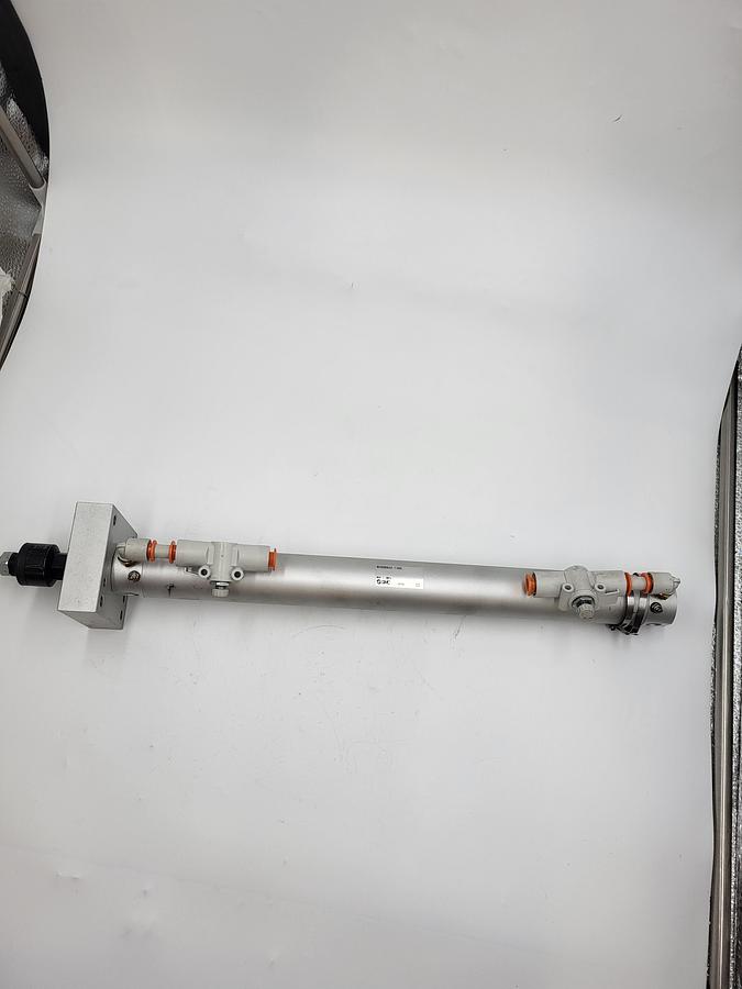 Used SMC CYLINDERS NCDGBA32-1300 Cylinder, 1.25 in. Bore, 3 in. Stroke, Double Acting & 3G1-44C floating joint & mounting plate