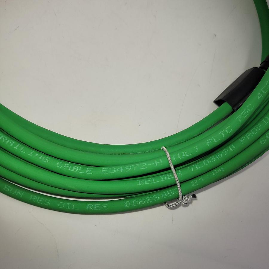 Belden YE03690 / E34972-H GREEN DOUBLE ENDED CORDSET, 4 female PIN socket 20' long *NEW*