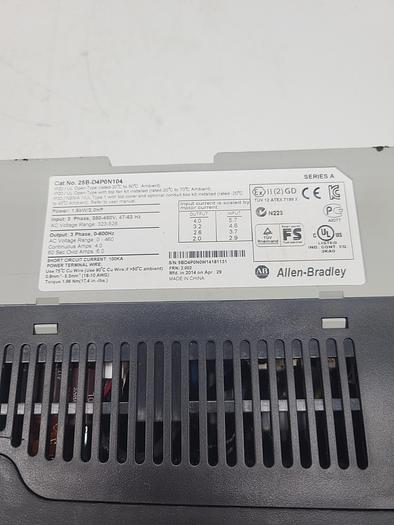 Used Allen-Bradley 25B-D4P0N104 Ser.A