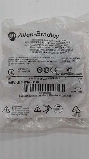 Allen-Bradley Illuminated 40mm Twist to Release 800FM-LMT44MN3RX11S