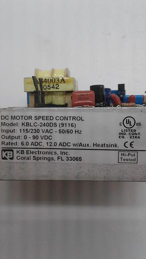 Used KB Electronics DC motor Speed Control KBLC-240DS