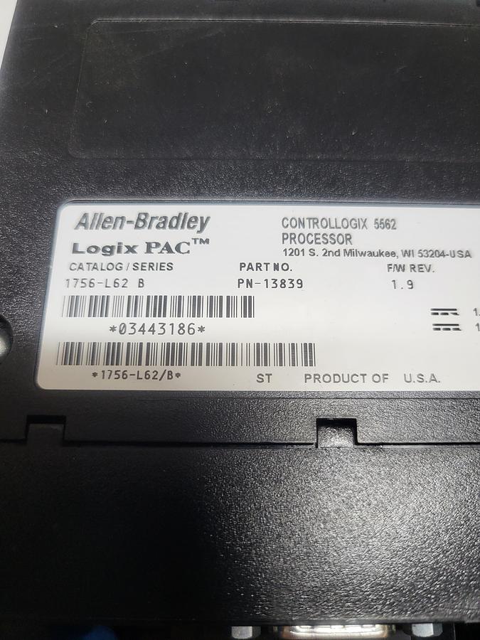 Used Allen-Bradley Logix Pac 1756-L62 Ser.B