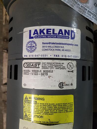 Used Lakeland Electric Motor 0823-V103-G279