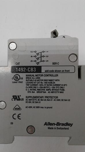 Used Allen-Bradley H150 1492-CB3 Manuel Motor Controller