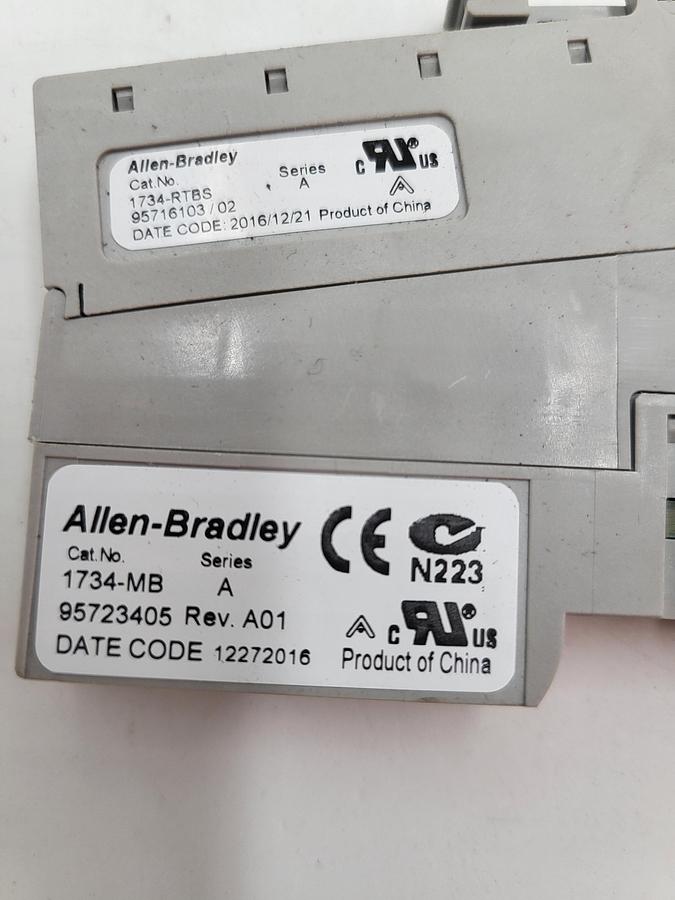 Used Allen Bradley 1734-MB 95723405 & 1734-RTBS 95716103