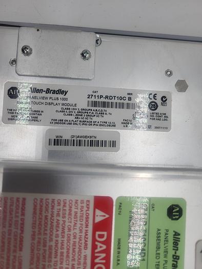Used Allen-Bradley Panel View Plus Logic Module 2711P-RP1 Ser.F 2711P-T10C4D1 Ser.A