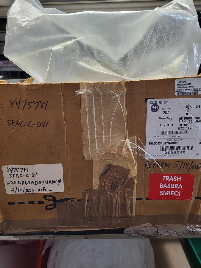 Allen-Bradley Powerflex 70 20AD065A0AYNANC0 Ser.A