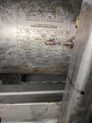 Used stainless conveyor 41 3/4" wide 16' long