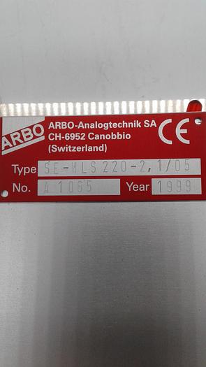 Used ARBO-Analogtechnik SA CH-6952 Canobbio SE-WLS220-2, 1/05