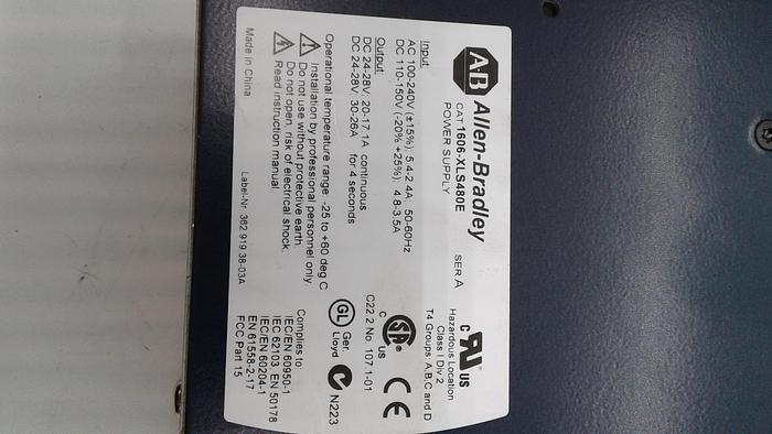 Used Allen-Bradley 1606-XLS Power Supply 1606-XLS480E AC100-240V