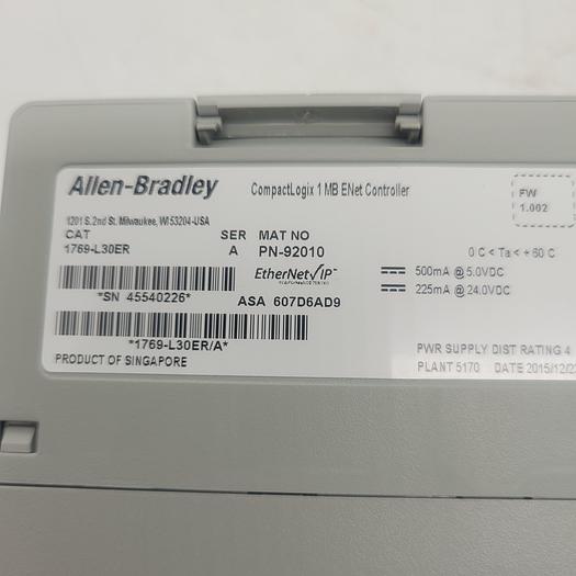Used Allen-Bradley Compact Logix L30ER 1769-30ER