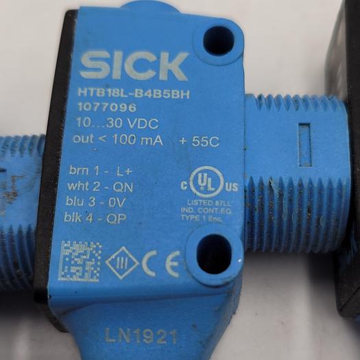 Used SICK PHOTOELECTRIC SENSOR HTB18L-B4858H / 1077096