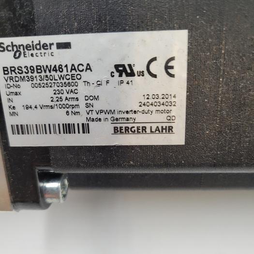 Used SCHNEIDER BRS39BW461ACA 3-PHASE STEPPER MOTOR & NEUGART GEAR BOX GBX0800003K