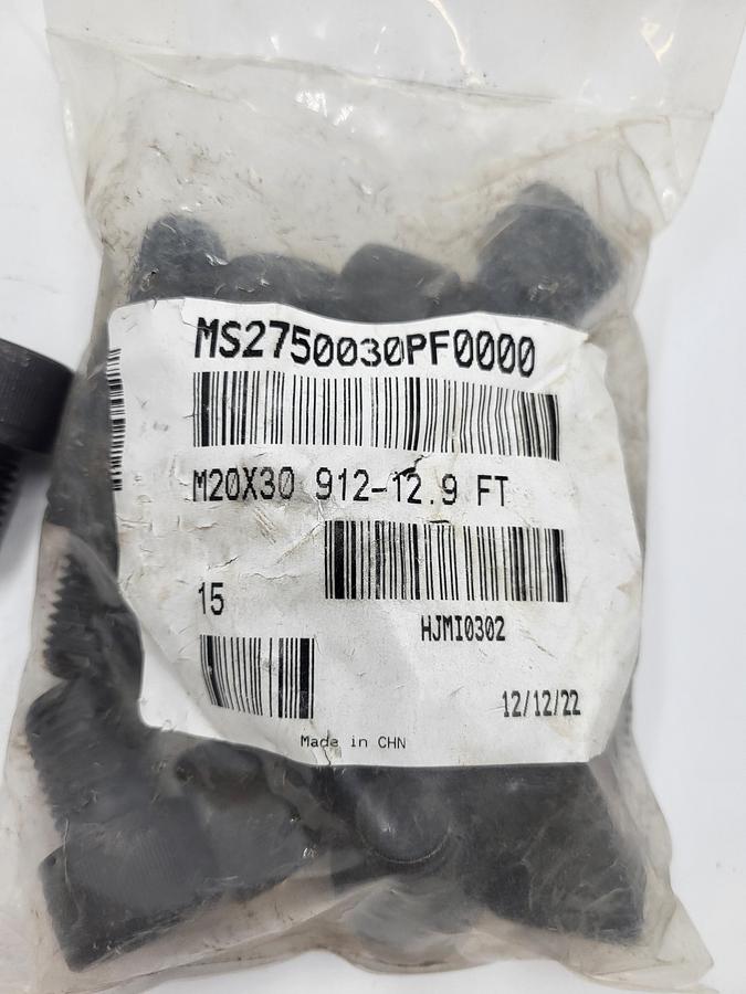 M20X30 blk oxide 912 - 12.9 Ft socket head bolt **NEW**