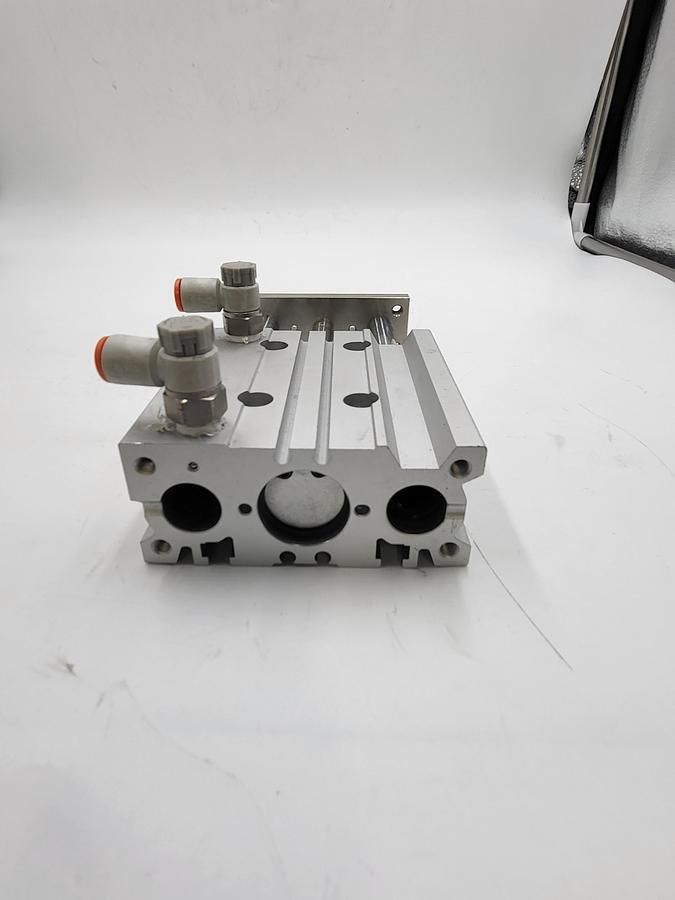 Used SMC MGPM20TN-50Z & 2 pneumatic SPEED control valves AS2201f