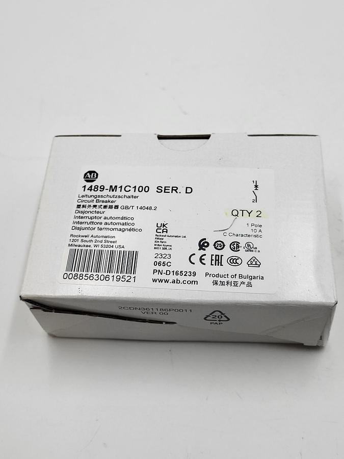 ALLEN BRADLEY 1489-M1C100 circuit breaker PN D165239