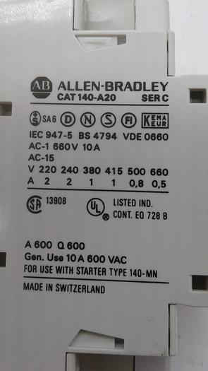 Used Allen-Bradley Start/Stop Control 140-MN-0250