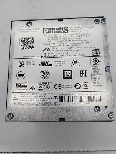 Used Phoenix Contact Quint4-PS/3AC/24VDC/40 2904623