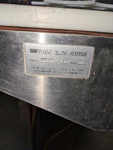 Used Inline filling systems, conveyor, star/timing wheel, lid sealer