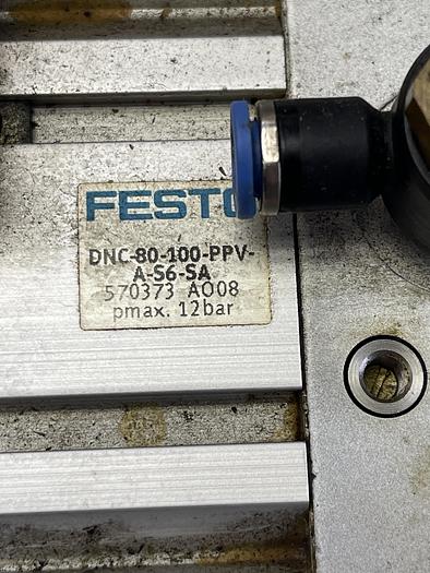 Used FESTO DNC-80-100-PPV-A-S6-SA, ADVU-40-5-P-A
