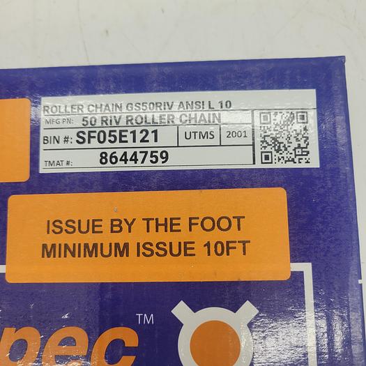 Gold Spec Roller Chain GS50RIV ANSI L 10