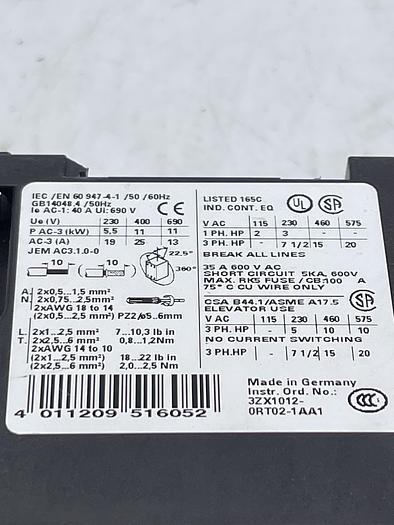 Used Siemens GB14048.5. IEC/EN 947-4-1