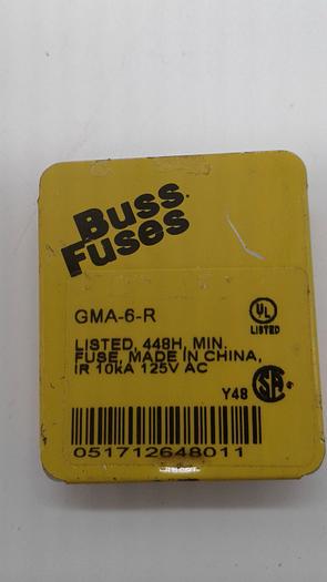 Buss Fuses Fuse Glass Body 6A GMA6R Buss Fuses
