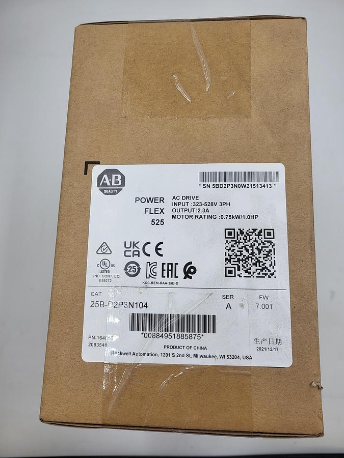 allen bradley power flex AC drive 25B-D2P3N104 ser. A *new in box** 164055 / 2083541