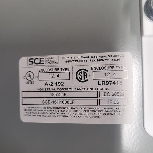 Used SCE Industrial Control Panel Enclosure 1851248 Tyoe 12.4