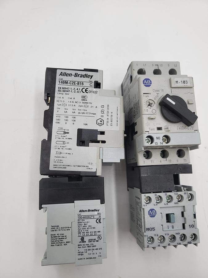 Used Allen Bradley 140M-C2E-B16 / 100-M05NZ*3
