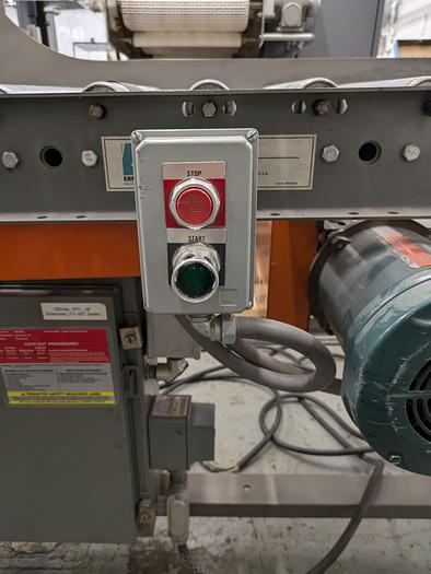 Used roller conveyor, 90 degree transition, pack station