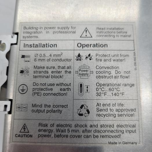 Sola Power Supply SDN 5-24-480 24VDC