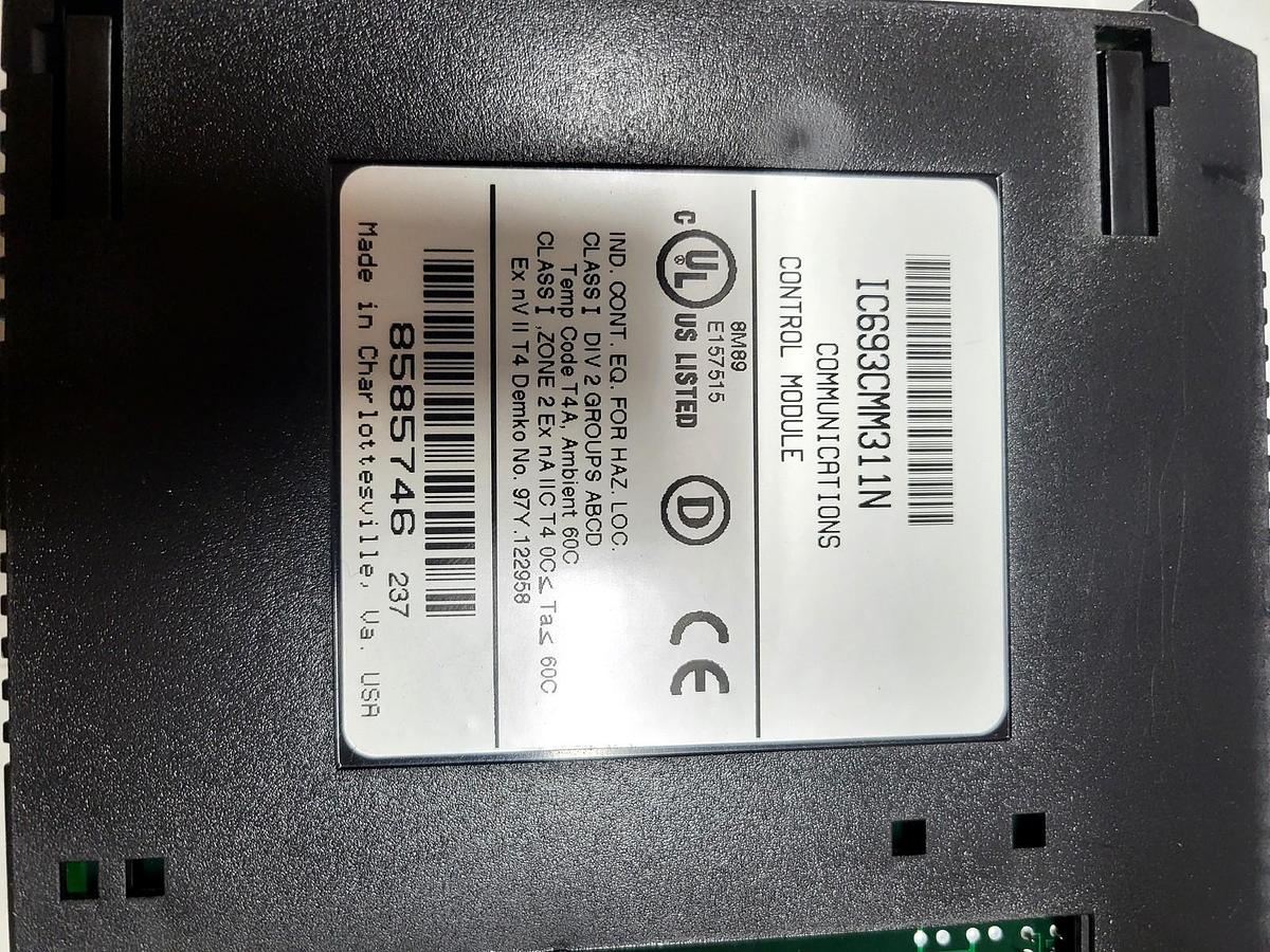 GE Fanuc IC693CMM311N nameplate