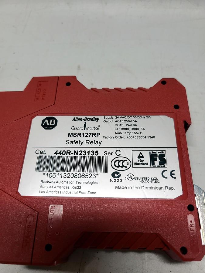Allen-Bradley 440R-N23135 nameplate