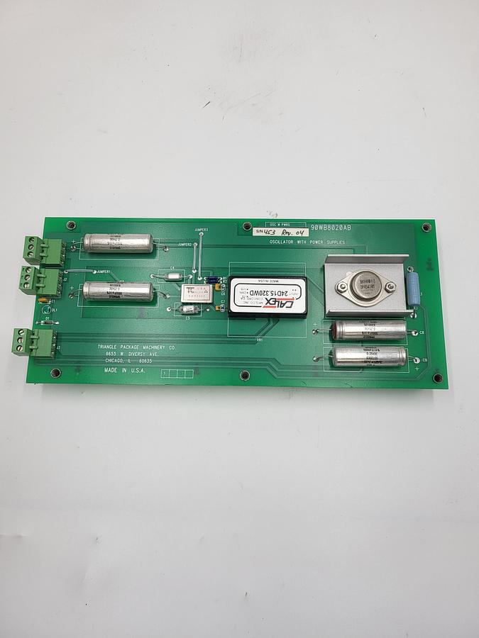 Used Triangle 90W8020AB board oscillator w/ power supplies CALEX Mfg 24D15.320WD