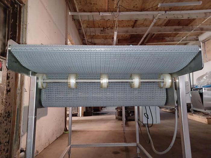 Used 10' long 36 1/2" wide 43" tall  conveyor all stainless frame and washdown motor