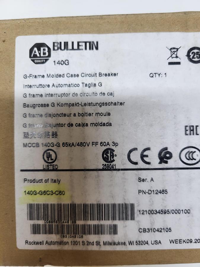 Allen-Bradley 140G-G6C3-C60 Ser.A