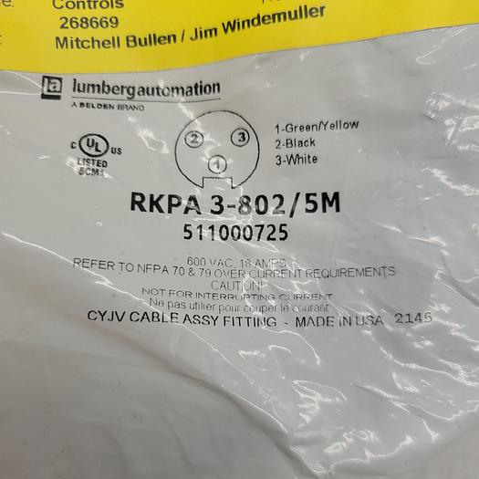 Lumberg Automation RKPA 3-802/5M