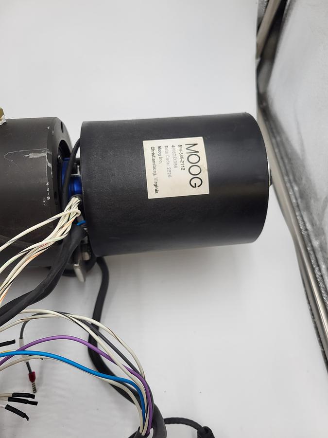 Used DSTI GP-341 4-Passage Rotary Joint - GP-341-ESET184 & MOOG 459822X384 & mounting plate