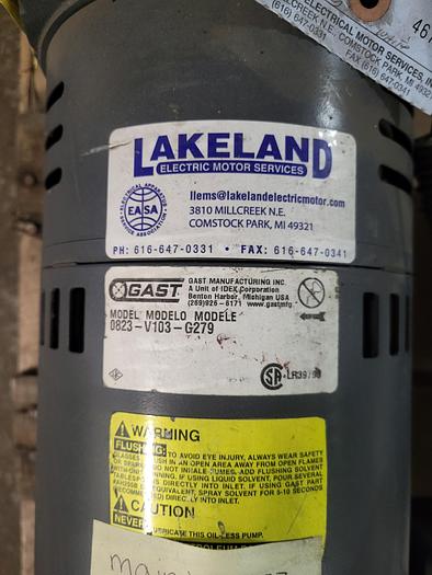 Used Lakeland Electric Motor 0823-V103-G279