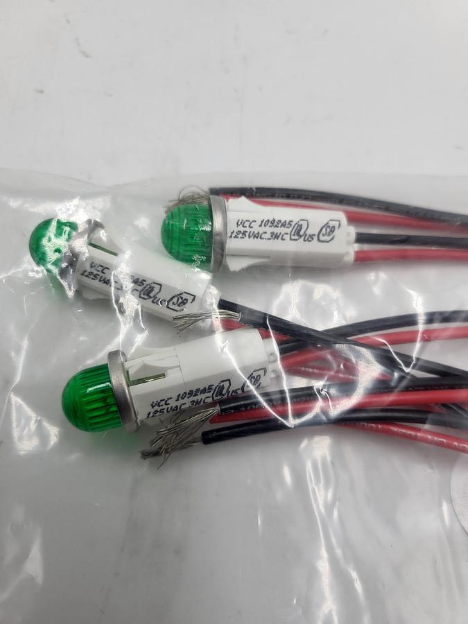 Indicator Light  VCC 1092A5-125VAC - VCC Green Panel Lights