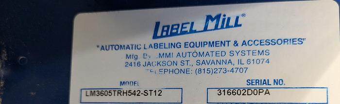 Used printer/labeler label mill 3605 and zebra ZE 500