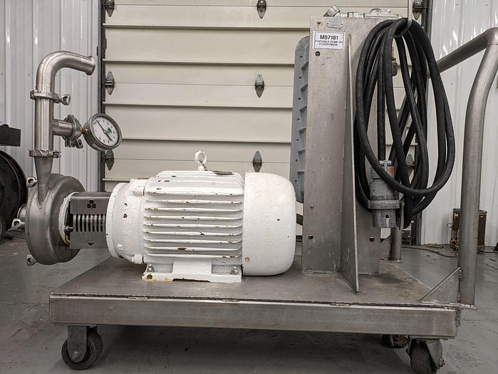 Used tri-clover pump CL2284MDG A-B hazardous location disconnect type 7-9-3R rolling cart