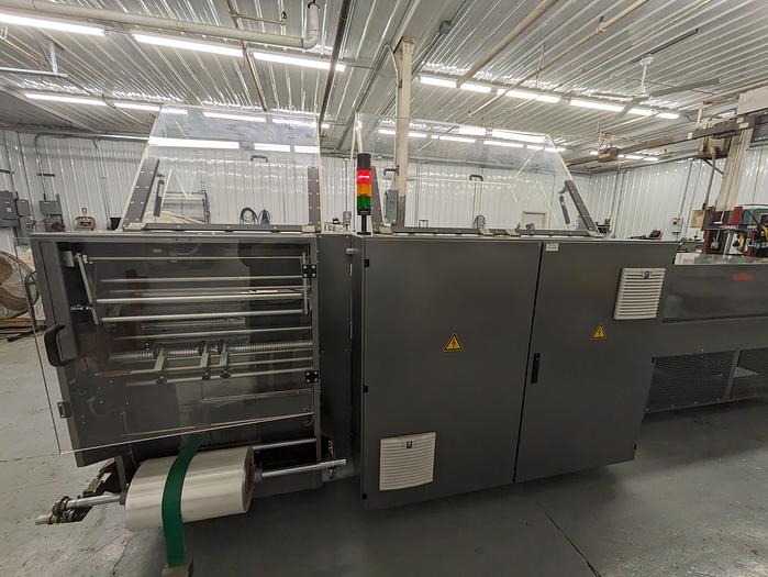 Used Kallfass Universa Servo 500 high speed automatic shrink wrap / with heat tunnel