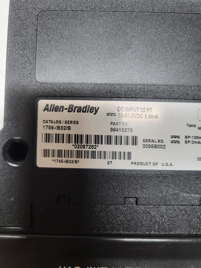 Used Allen-Bradley DC Input 32 PT 1756-IB32 Ser.B