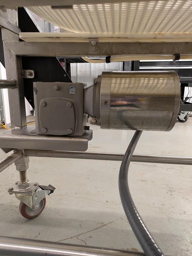 Used Safeline metal detector model SL1500, stainless conveyor, pneumatic reject